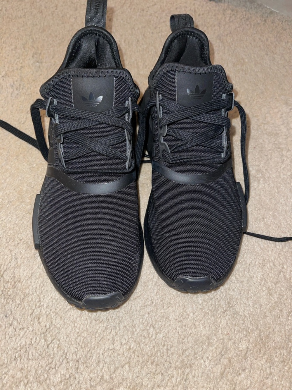 adidas Black Runner Sneakers with Subtle Trefoil